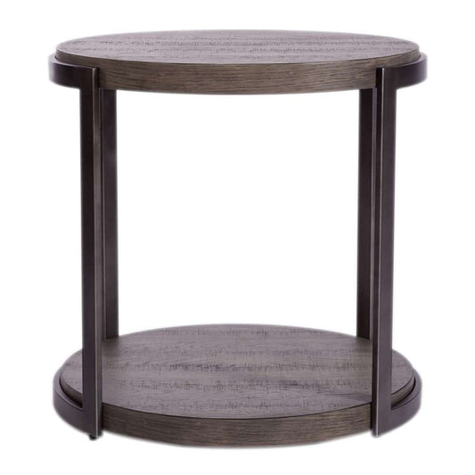 Henry & Mason - Contemporary Sight Round End Table in Gauntlet Gray - AFA04067 view 2