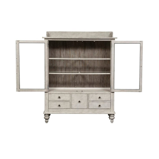 Henry & Mason - Courtney Display Cabinet in Antique Linen with Weathered Gray - AFA03349 view 2