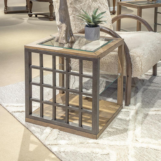 Henry & Mason - Cove Garden End Table in Honey with Black Metal Accents - AFA03036 view 1
