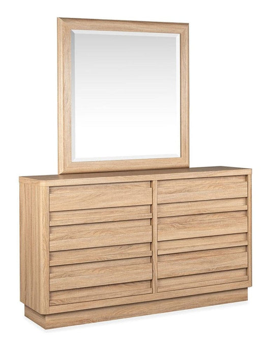 Henry & Mason  -  Crestmoor Heights Provincial Brown Double Drawer Dresser With Portrait Mirror  - AFA00803 view 1
