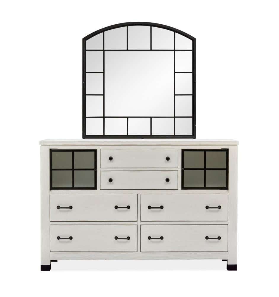 Henry & Mason - Cypress Bay Shaped Mirror in Silo White - AFA00330 view 2