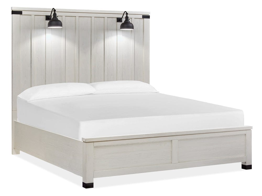 Henry & Mason  -  Cypress Bay Silo White California King Lamp Panel Bed  - AFA00959 view 1