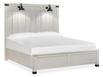 Henry & Mason  -  Cypress Bay Silo White California King Lamp Panel Bed  - AFA00959 view 1