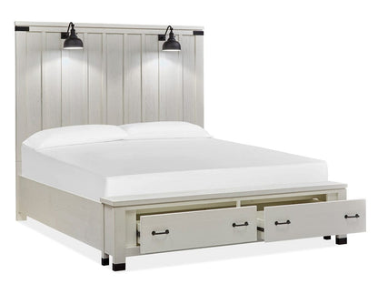 Henry & Mason  -  Cypress Bay Silo White California King Lamp Panel Storage Bed  - AFA00960 view 2