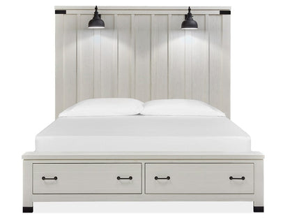 Henry & Mason  -  Cypress Bay Silo White California King Lamp Panel Storage Bed  - AFA00960 view 3
