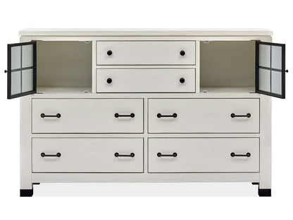 Henry & Mason  -  Cypress Bay Silo White Door Dresser With Shaped Mirror  - AFA00964 view 6