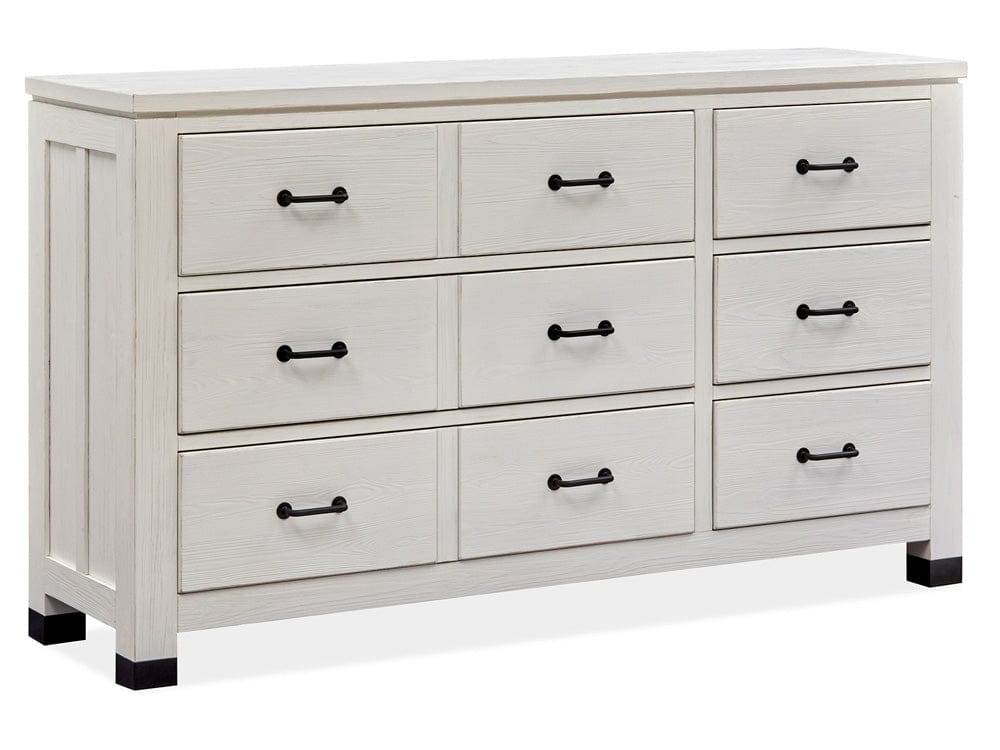 Henry & Mason  -  Cypress Bay Silo White Drawer Dresser With Shaped Mirror  - AFA00965 view 2