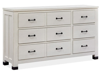Henry & Mason  -  Cypress Bay Silo White Drawer Dresser With Shaped Mirror  - AFA00965 view 2