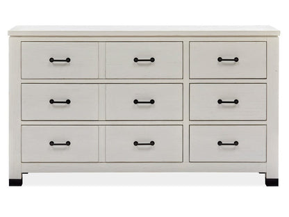 Henry & Mason  -  Cypress Bay Silo White Drawer Dresser With Shaped Mirror  - AFA00965 view 3
