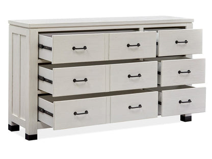 Henry & Mason  -  Cypress Bay Silo White Drawer Dresser With Shaped Mirror  - AFA00965 view 5