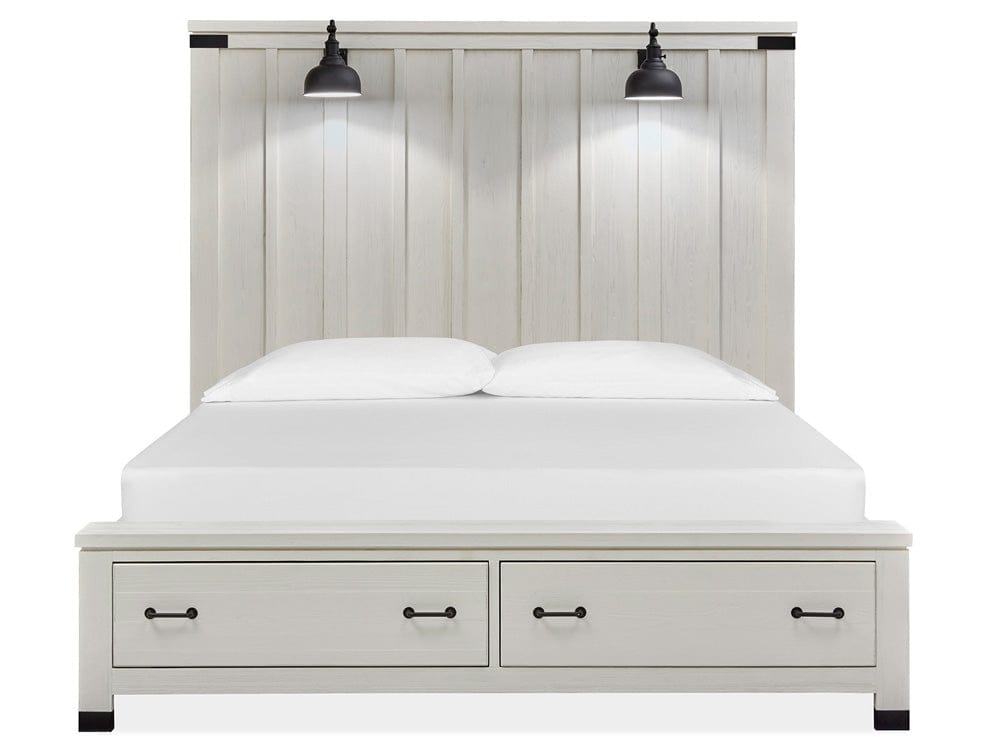 Henry & Mason  -  Cypress Bay Silo White King Lamp Panel Storage Bed  - AFA00968 view 3