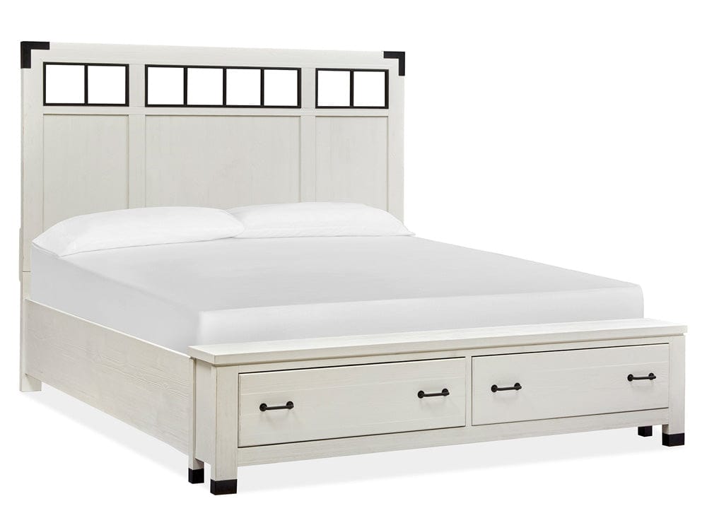 Henry & Mason  -  Cypress Bay Silo White King Panel Storage Bed  - AFA00969 view 1