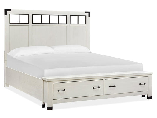 Henry & Mason  -  Cypress Bay Silo White King Panel Storage Bed  - AFA00969 view 1