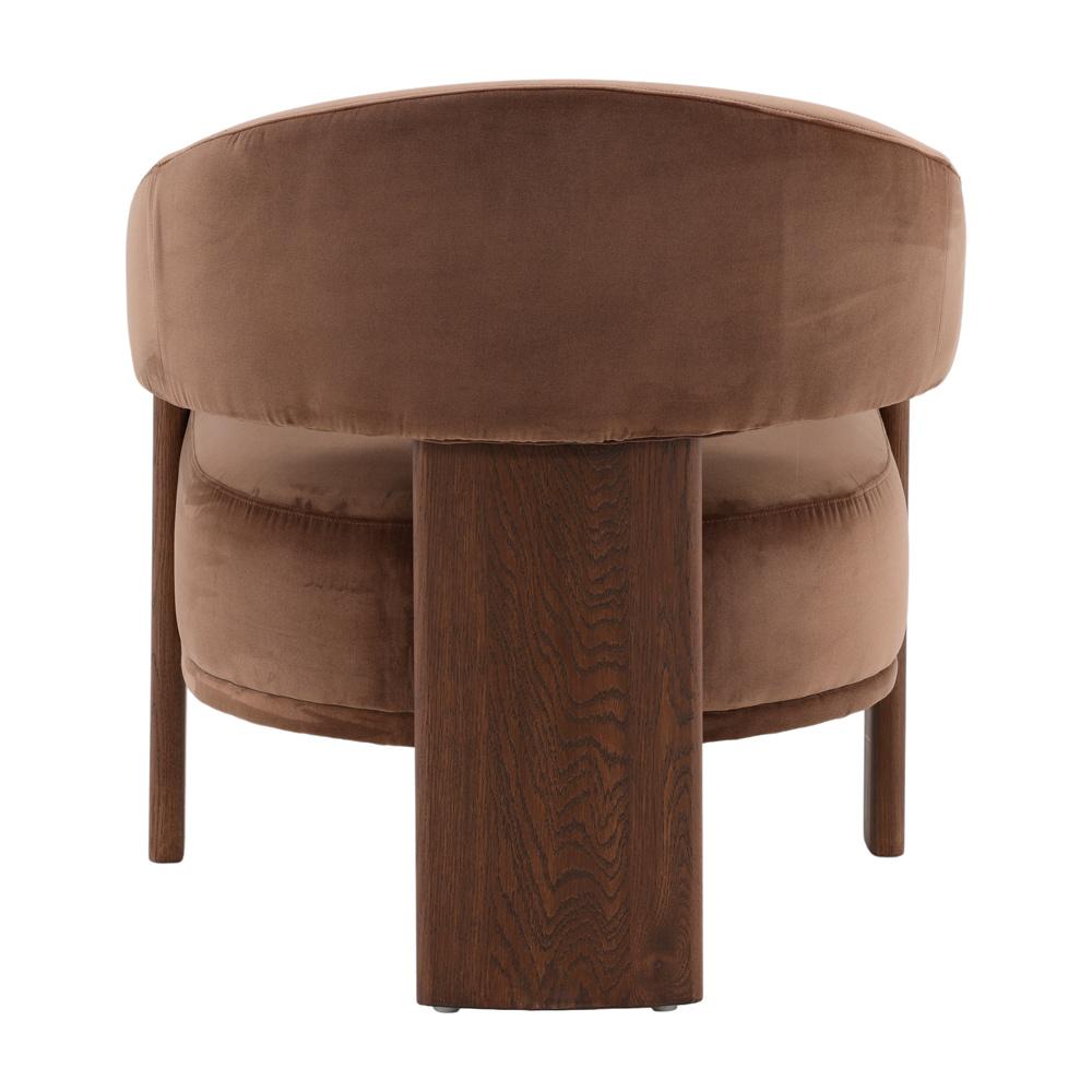Henry & Mason - Dade Chocolate Brown Ash Wood Occasional Chair with Rich Brown Velvet Upholstery - DV7137 veiw 4