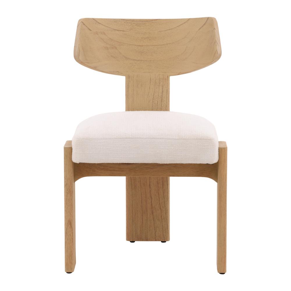 Henry & Mason - Dalfino Natural Mindi Wood Dining Chair with Cream Boucle Fabric - DV7097 veiw 2