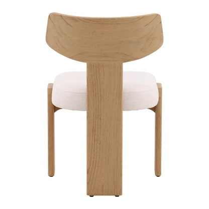 Henry & Mason - Dalfino Natural Mindi Wood Dining Chair with Cream Boucle Fabric - DV7097 veiw 4