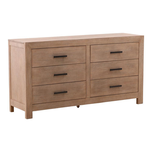 Henry & Mason - Dani Pine Wood 6 Drawer Double Dresser in Light Warm Wash Finish - DV7212 veiw 1
