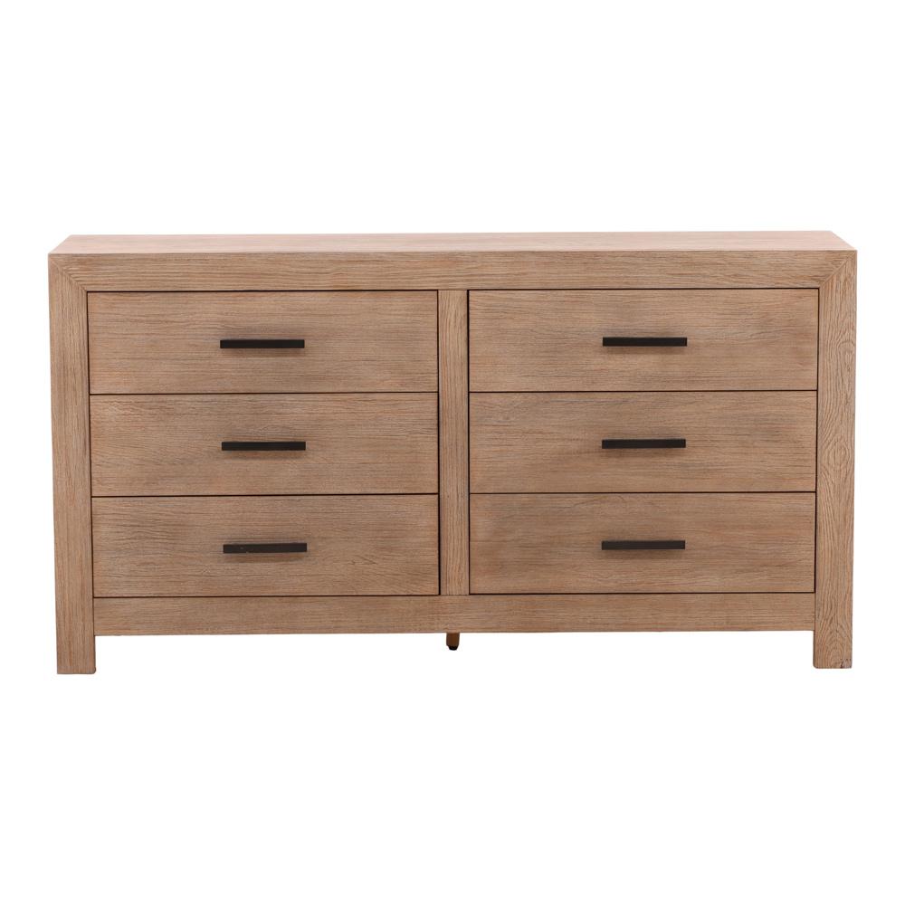Henry & Mason - Dani Pine Wood 6 Drawer Double Dresser in Light Warm Wash Finish - DV7212 veiw 2