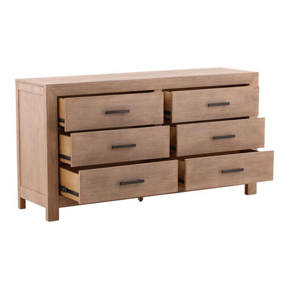 Henry & Mason - Dani Pine Wood 6 Drawer Double Dresser in Light Warm Wash Finish - DV7212 veiw 5