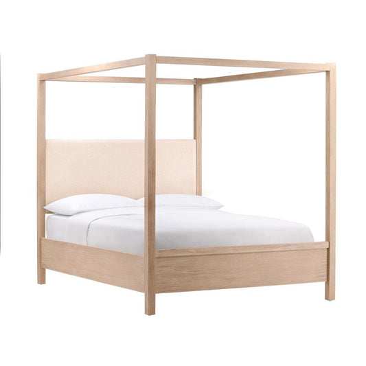 Henry & Mason - Dani Pine Wood King Canopy Bed in Light Warm Wash Finish - DV7229 veiw 1