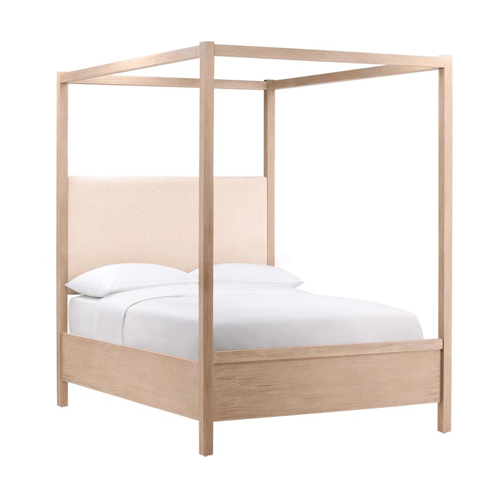 Henry & Mason - Dani Pine Wood Queen Canopy Bed in Light Warm Wash Finish - DV7230 veiw 1