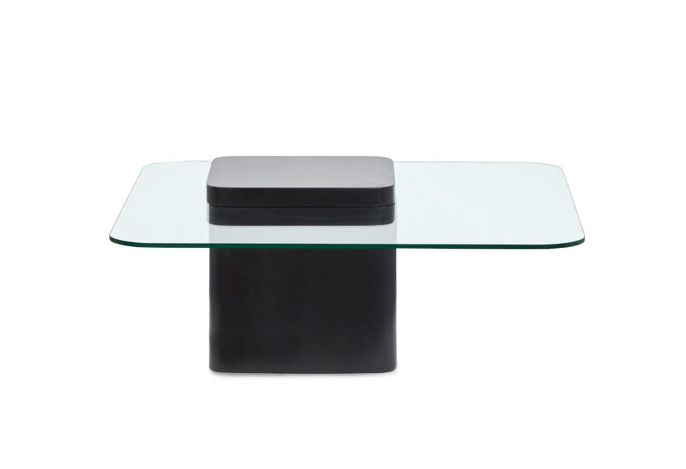 Henry & Mason  -  Danoria Clear Glass And Obsidian Square Cocktail Table  - AFA00926 view 5