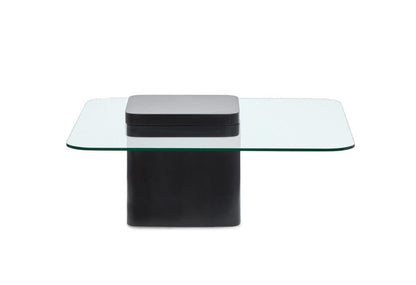 Henry & Mason  -  Danoria Clear Glass And Obsidian Square Cocktail Table  - AFA00926 view 5