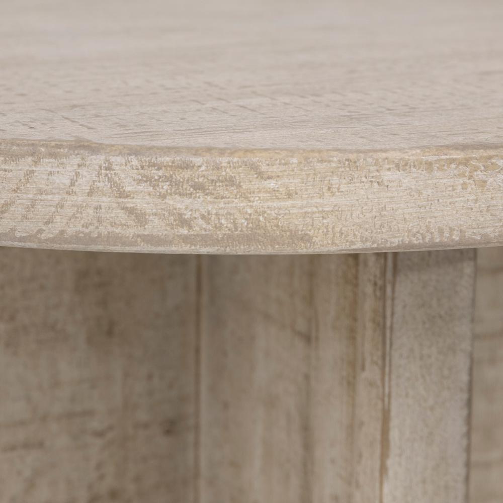 Henry & Mason - Davidson 24in Round Reclaimed Pine Wood Side Table in Warm Wash Finish - DV7874 veiw 3