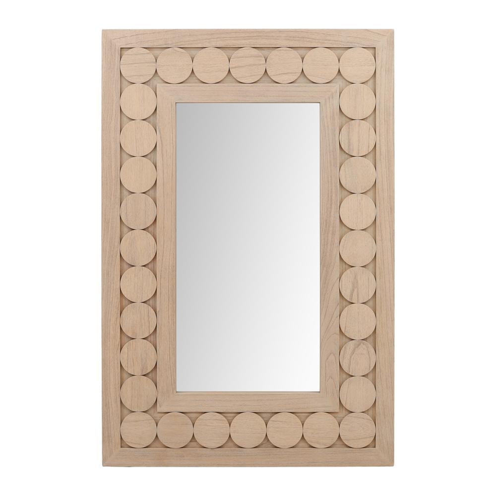 Henry & Mason - Dawson Light Natural Mindi Wood Framed Wall Mirror - DV7107 veiw 1