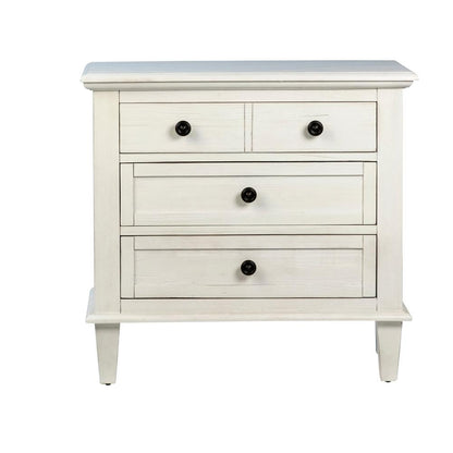 Henry & Mason - Delgado Reclaimed Acacia Wood Nightstand With 3 Drawers in Whitewashed Finish - DV7196 veiw 2