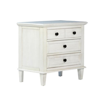Henry & Mason - Delgado Reclaimed Acacia Wood Nightstand With 3 Drawers in Whitewashed Finish - DV7196 veiw 4