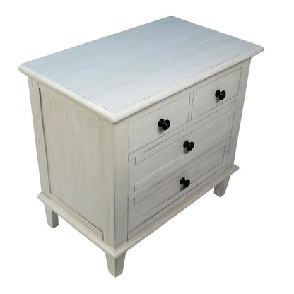 Henry & Mason - Delgado Reclaimed Acacia Wood Nightstand With 3 Drawers in Whitewashed Finish - DV7196 veiw 5
