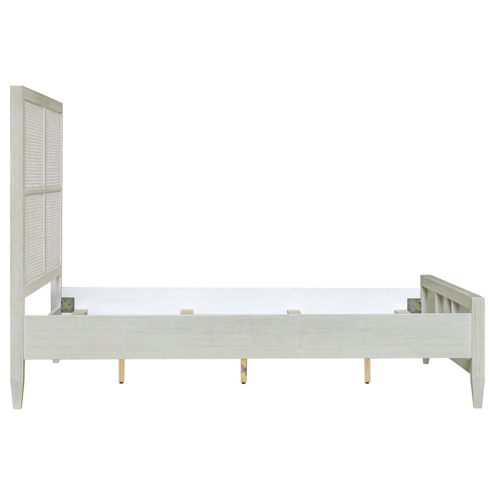 Henry & Mason - Delgado Reclaimed Acacia Wood Queen Bed in Whitewashed Finish - DV7194 veiw 3