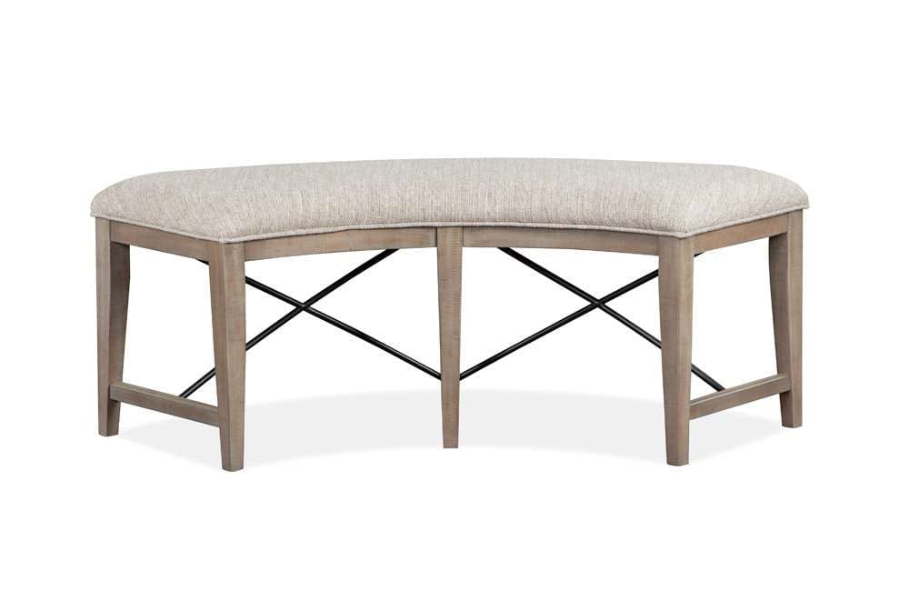 Henry & Mason - Delmere Point Curved Bench w/Upholstered Seat - AFA00471 view 1
