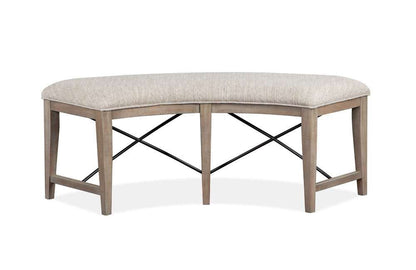Henry & Mason - Delmere Point Curved Bench w/Upholstered Seat - AFA00471 view 1