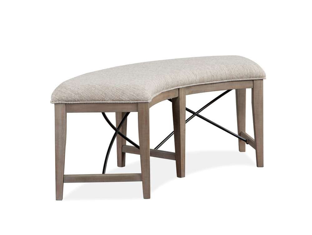 Henry & Mason - Delmere Point Curved Bench w/Upholstered Seat - AFA00471 view 2