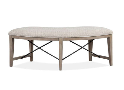 Henry & Mason - Delmere Point Curved Bench w/Upholstered Seat - AFA00471 view 3