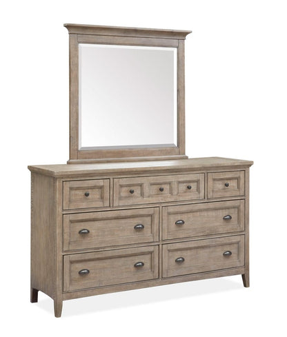 Henry & Mason  -  Delmere Point Dovetail Grey Drawer Dresser With Landscape Mirror  - AFA01155 view 1