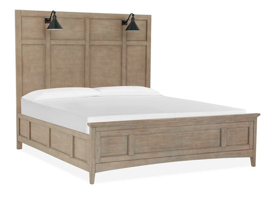 Henry & Mason  -  Delmere Point Dovetail Grey King Lamp Panel Bed  - AFA01156 view 1