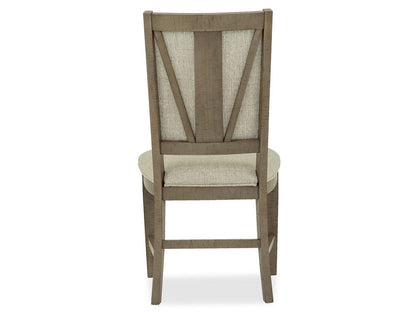 Henry & Mason  -  Delmere Point Dovetail Grey Step Upholstered Side Chair (Set of 2)  - AFA01158 view 5