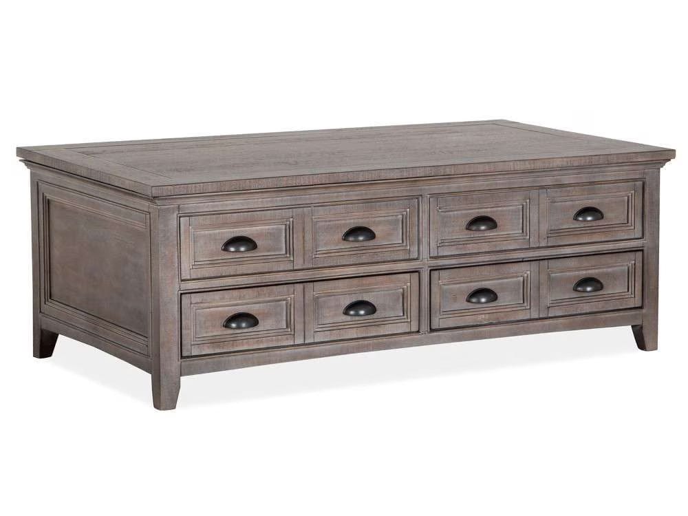 Henry & Mason - Delmere Point Lift Top Storage Cocktail Table with Casters in Dovetail Grey - AFA00697 view 1