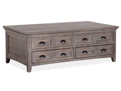 Henry & Mason - Delmere Point Lift Top Storage Cocktail Table with Casters in Dovetail Grey - AFA00697 view 1