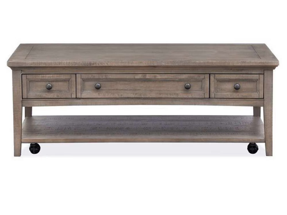 Henry & Mason - Delmere Point Rectangular Cocktail Table with Casters in Dovetail Grey - AFA00703 view 1