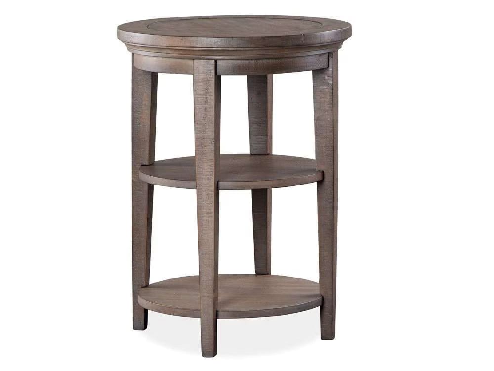 Henry & Mason - Delmere Point Round Accent End Table in Dovetail Grey - AFA00715 view 1