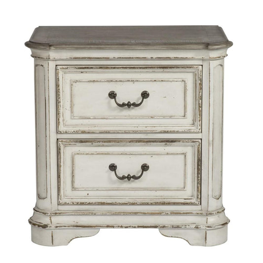 Henry & Mason - Dogwood Estate 2 Drawer Night Stand in Antique White & Weathered Bark - AFA01973 view 1