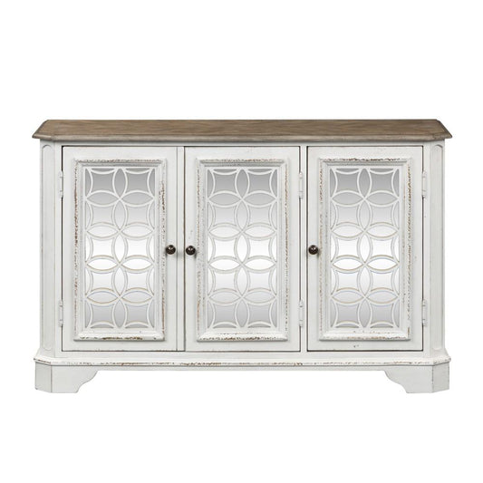 Henry & Mason - Dogwood Estate 3 Door Hall Console in Antique White & Weathered Bark - AFA02158 view 1