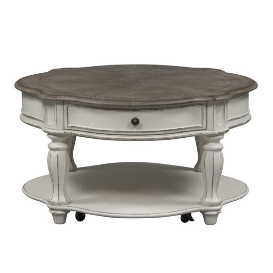 Henry & Mason - Dogwood Estate 3 Piece Set (1 Cocktail & 2 End Tables) in Antique White & Weathered Bark - AFA02165 view 2