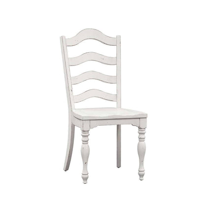 Henry & Mason - Dogwood Estate 6 Piece Leg Table Set in Antique White & Weathered Bark - AFA02041 view 6