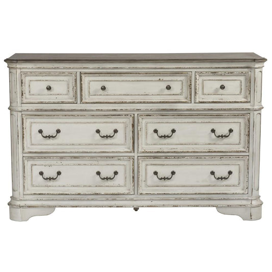 Henry & Mason - Dogwood Estate 7 Drawer Dresser in Antique White & Weathered Bark - AFA01963 view 1