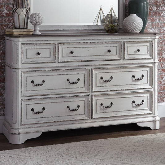 Henry & Mason - Dogwood Estate 7 Drawer Dresser in Antique White & Weathered Bark - AFA01963 view 2
